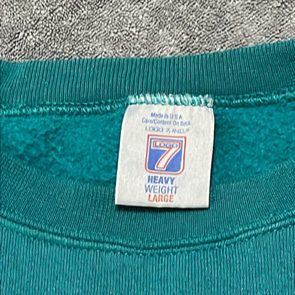 Vintage Miami Dolphins Embroidered NFL Sweatshirt Logo 7 Brand, Men’s XL - Picture 5 of 11